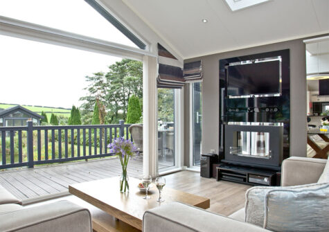 The living area at Parracombe Lodge, Kentisbury Grange, Kentisbury
