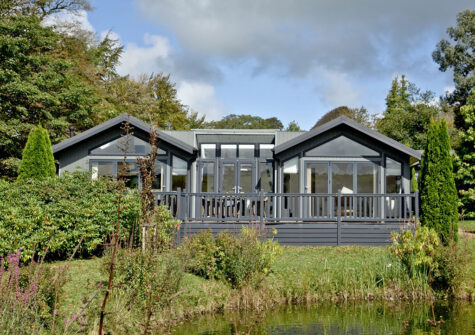 The garden & lake at Parracombe Lodge, Kentisbury Grange, Kentisbury