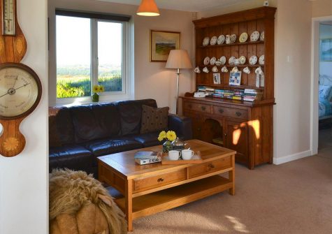 The living area at Parsley Cottage, Clawton
