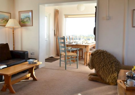 The living area at Parsley Cottage, Clawton
