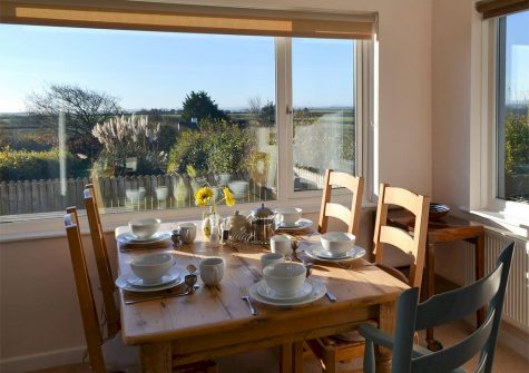 The dining area at Parsley Cottage, Clawton