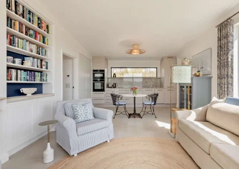 The living area at Peace Cottage, Riverview, Bere Alston