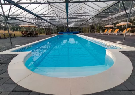 The shared heated indoor swimming pool at Peace Cottage, Riverview, Bere Alston