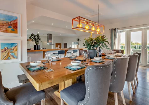 The dining area at Peacehay Barn, Little Petherick