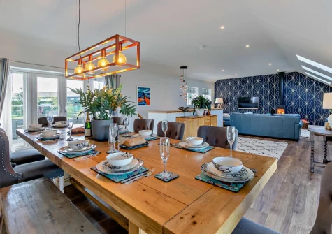 The dining area at Peacehay Barn, Little Petherick