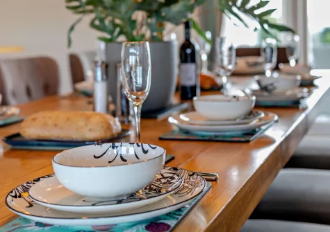 The dining area at Peacehay Barn, Little Petherick