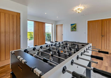 The games room at Peacehay Barn, Little Petherick