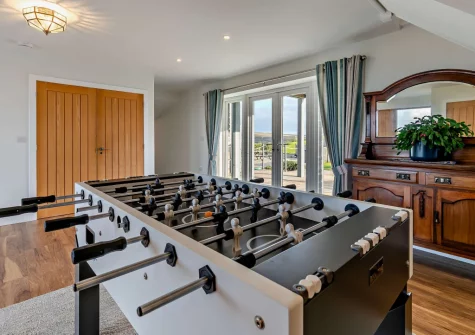 The games room at Peacehay Barn, Little Petherick