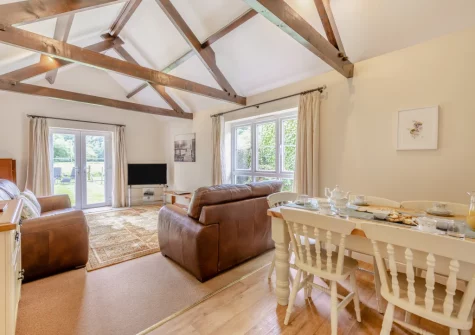The living & dining area at Peal Cottage, Two Waters Foot