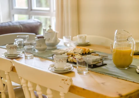 The dining area at Peal Cottage, Two Waters Foot