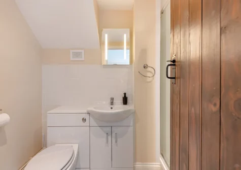 Bedroom #1 en-suite shower room at Peal Cottage, Two Waters Foot