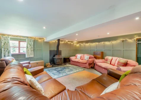 The Barn is also available to guests, offering a shared space to unwind in front of a crackling wood burner