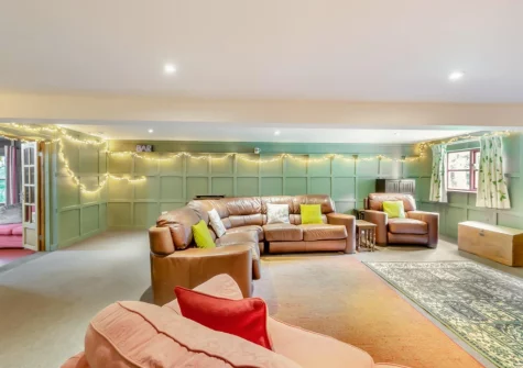 The Barn is also available to guests, offering a shared space to unwind in front of a crackling wood burner