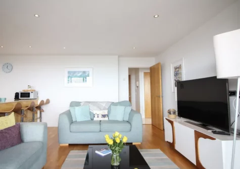 The living area at Pearl Three, Newquay