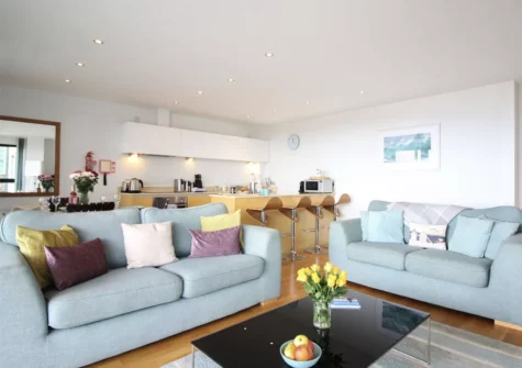 The living area at Pearl Three, Newquay
