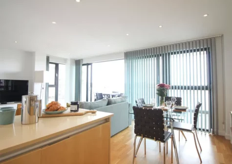 The dining area at Pearl Three, Newquay