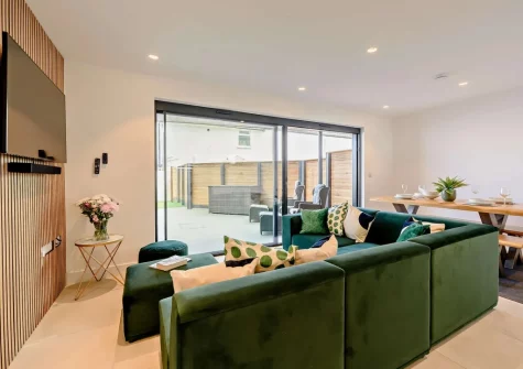 The living area at Pebble Bay, Westward Ho!