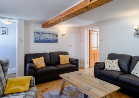 The living room at Pebble Cottage, Bude