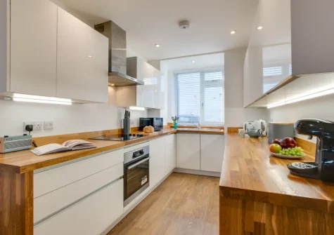 The kitchen at Pebble House, Newquay