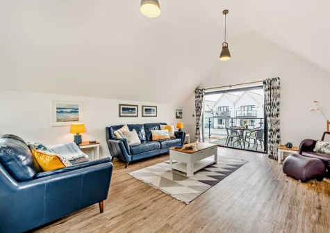The living area at Pebble Links, Westward Ho!