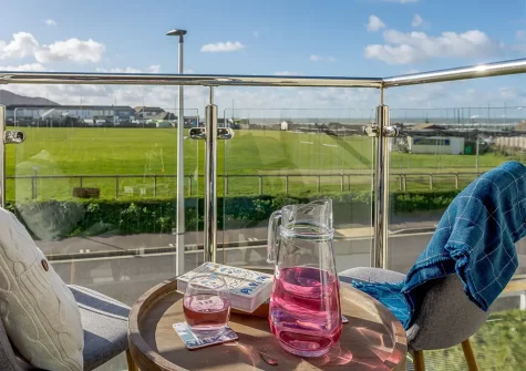 The balcony at Pebbleridge Beach House, Westward Ho!