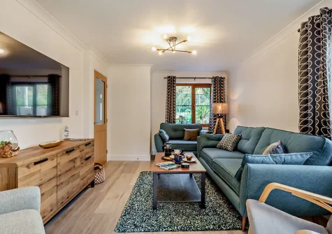 The living room at Pebbles, Portreath