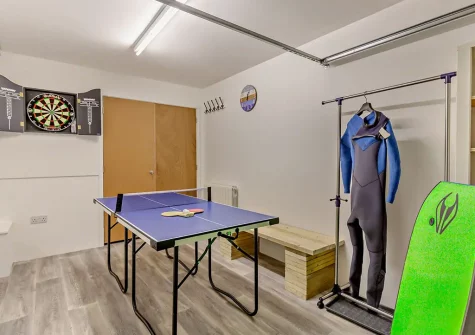 The games room at Pebbles, Portreath