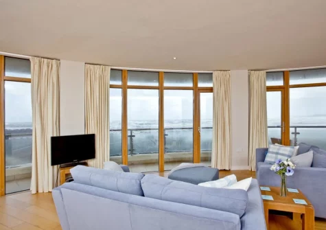 The living area at Pebbles, Westward Ho!