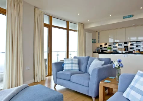 The living area at Pebbles, Westward Ho!