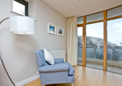 The living area at Pebbles, Westward Ho!
