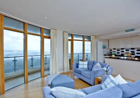 The living area at Pebbles, Westward Ho!