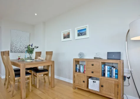 The dining area at Pebbles, Westward Ho!