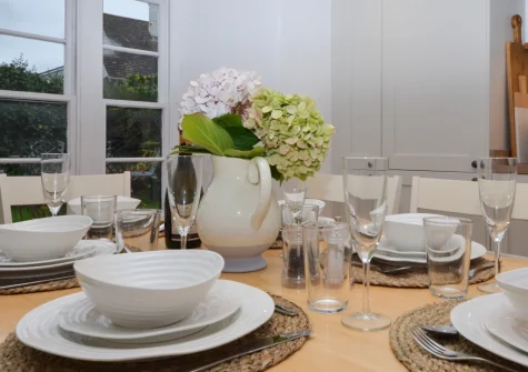 The dining area at Peep O Day, West Buckland