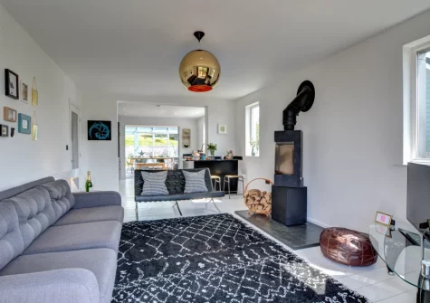 The living room at Pen Y Mor, Mawgan Porth