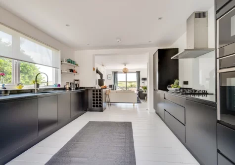 The kitchen at Pen Y Mor, Mawgan Porth