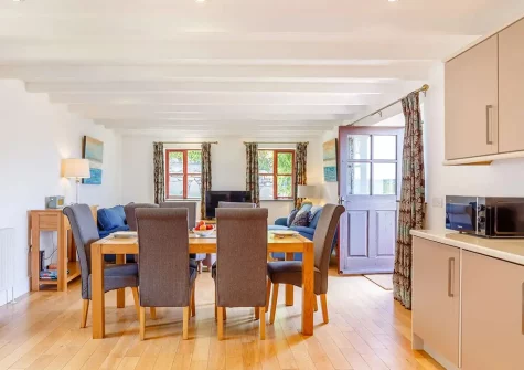 The dining area at Pendarves, Trescowe