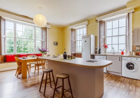 The kitchen at Pendavey Farm House, Sladesbridge