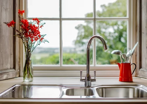 The kitchen at Pendavey Farm House, Sladesbridge