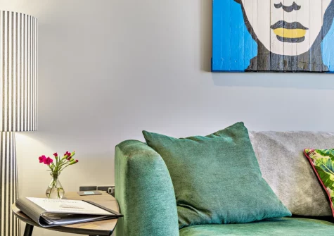The living area at Pendeen, Fowey
