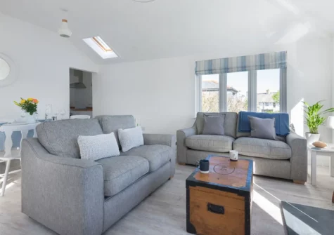 The living area at Pendragon House, Port Isaac