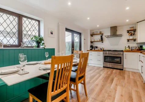 The kitchen & dining area at Pendragon, Padstow