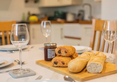 The kitchen & dining area at Pendragon, Padstow