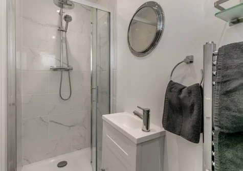Bedroom #1 en-suite shower room at Pendragon, Padstow