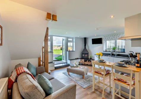 The living, kitchen & dining area at Penhill Tack Room, Fremington