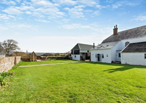 The incredibly spacious enclosed garden at Penhill Tack Room, Fremington