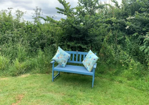 The incredibly spacious enclosed garden & outdoor sitting area at Penhill Tack Room, Fremington