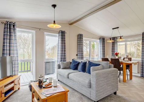 The living area at Penmarlam Lodge, Lanteglos