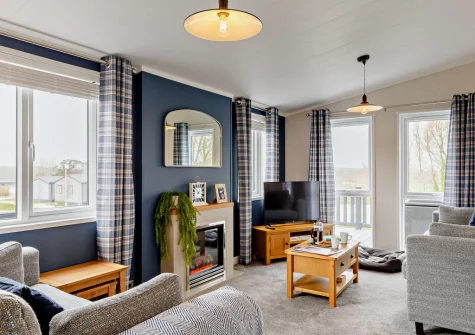 The living area at Penmarlam Lodge, Lanteglos