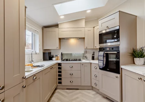 The kitchen at Penmarlam Lodge, Lanteglos