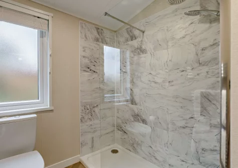 Bedroom #1 en-suite shower room at Penmarlam Lodge, Lanteglos